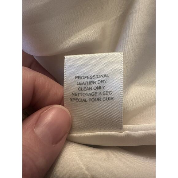 NWT Rebecca Taylor Size 8 100% Pig Leather Python Print Dress Cream Party - Picture 16 of 16